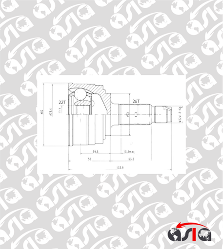 [00012438] PUNTA FLECHA CIVIC 1.8 06/11